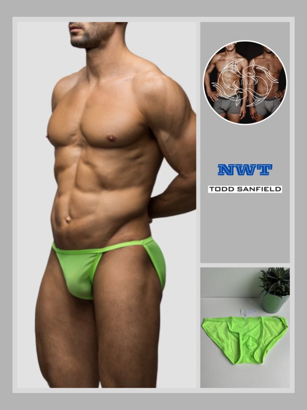 Todd Sanfield - Minimal Mesh Endurance Brief - Chlorophyll Green (L)